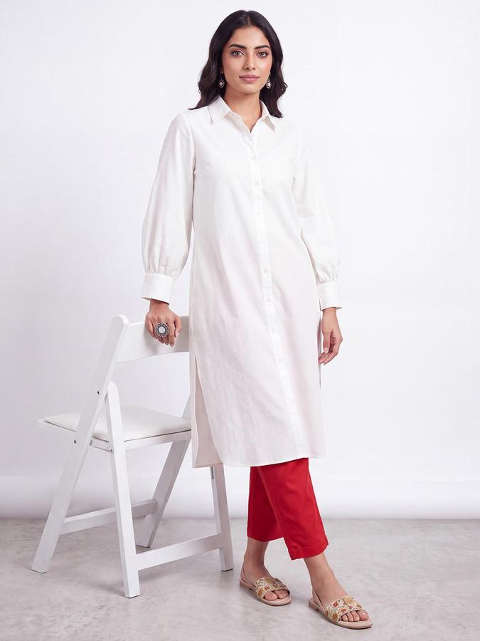 R&B Women Red Solid Ethnic Pant