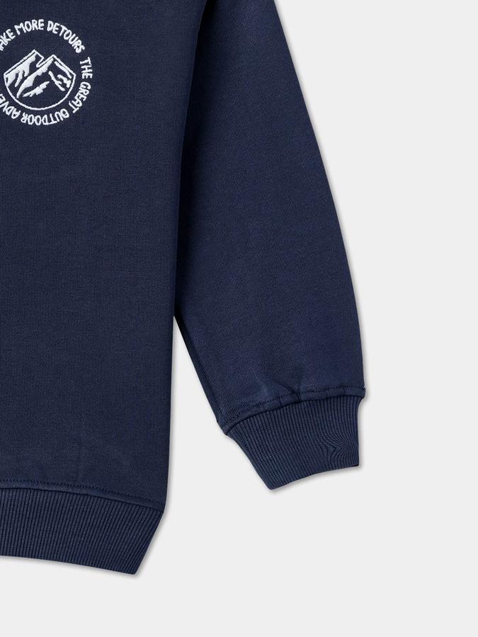 Boys Relaxed Fit Full Sleeve Polo Collar SweaT-Shirt