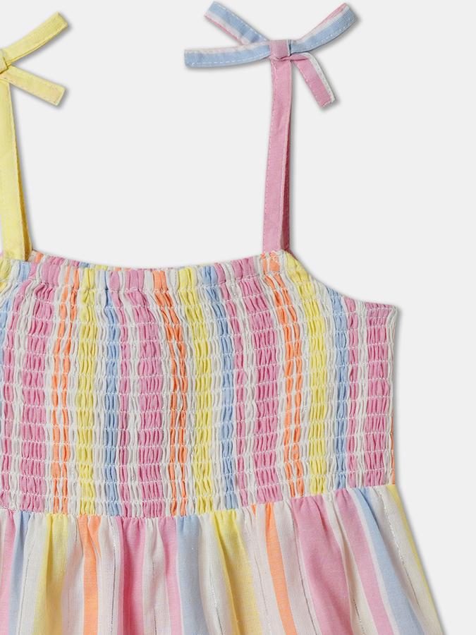 Girls Stripes Casual Dress image number 2