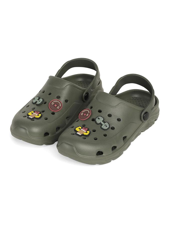 R&B Green EVA Embellished Boys Clogs