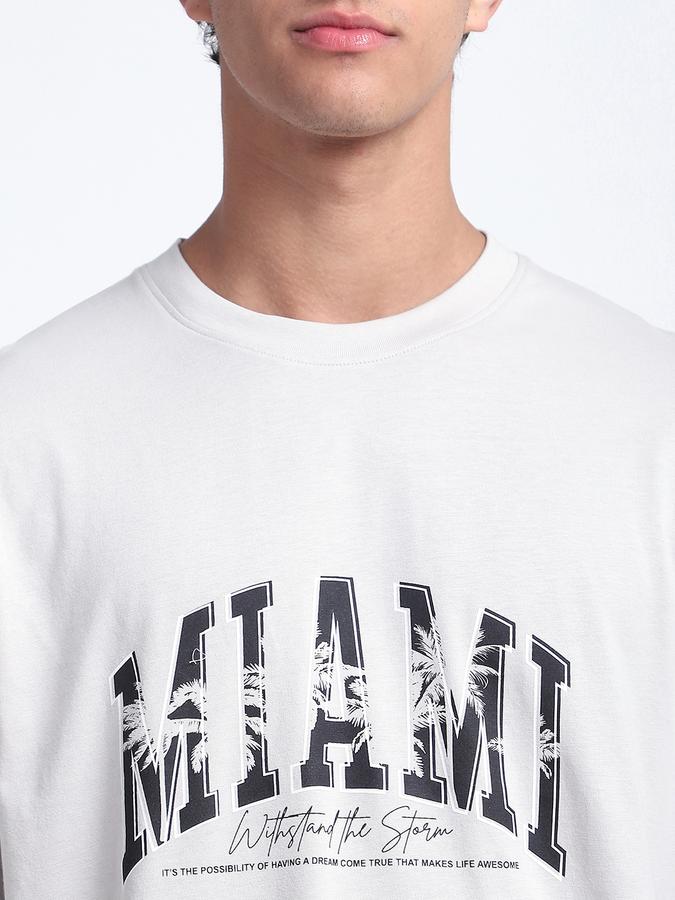 R&B Men's Vapor Grey Printed T-Shirt