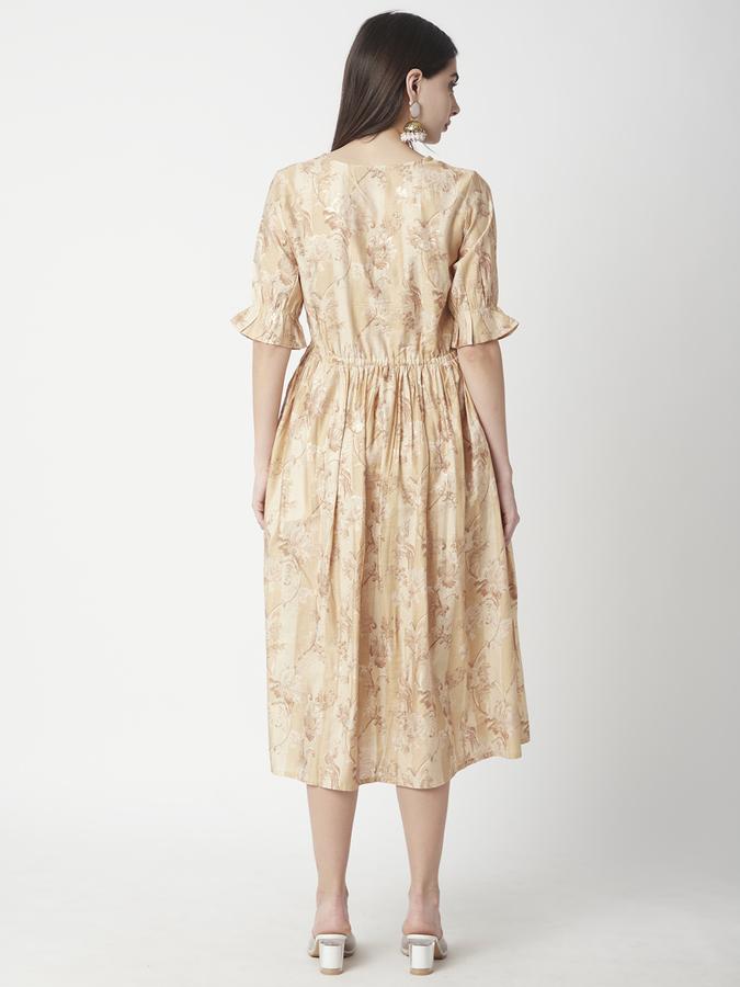 Women Polyester Printed Fit And Flare Ethnic Dress