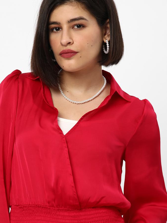 R&B Women's Solid Satin Top