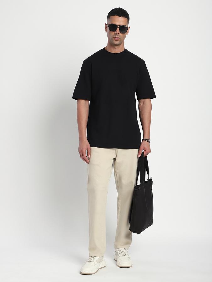 R&B Men's Black Printed T-Shirt