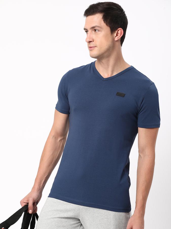 R&B Men's Solid Stretch V-Neck T-Shirt image number 0