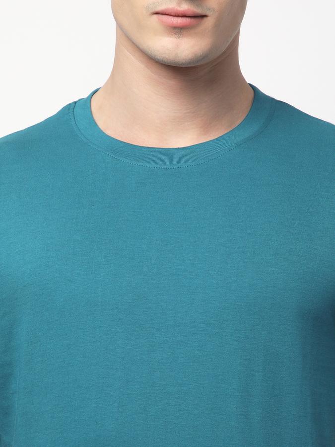 R&B MEN'S Solid T-Shirt with Crew Neck and Short Sleeves image number 3