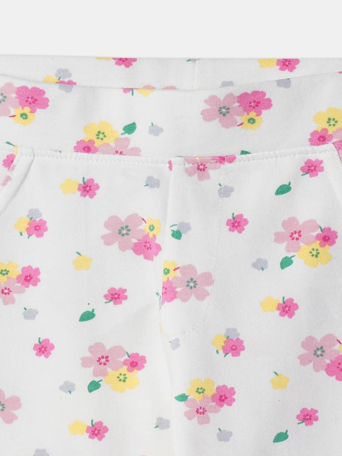 Girls Floral Print Straight Track Pants image number 3