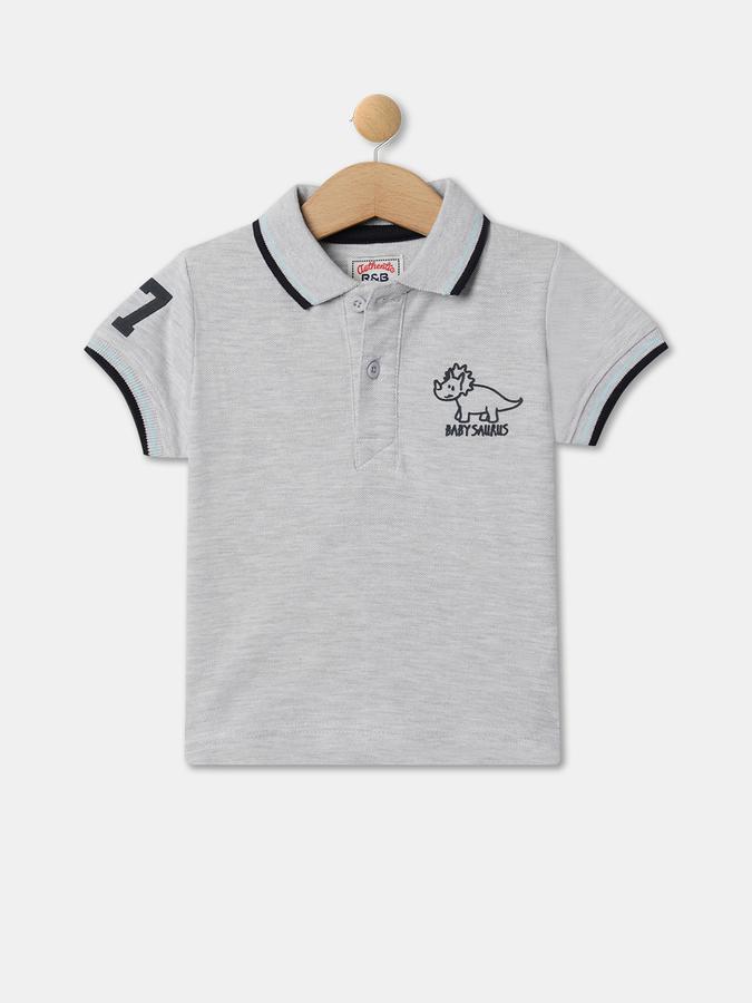 R&B Embroidered Polo T-Shirt with Contrast Tipping image number 0