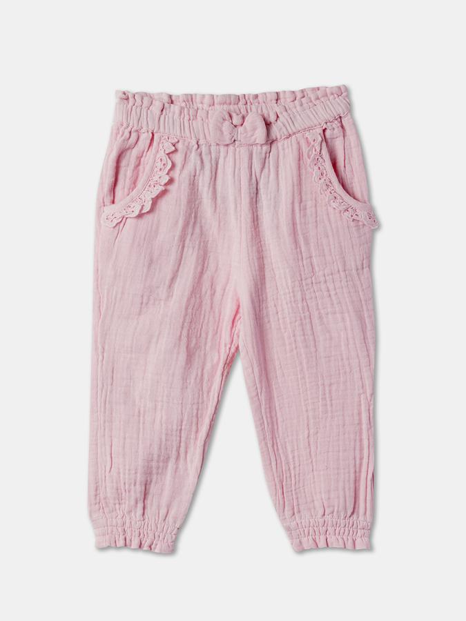 Girls Flat-Front Straight Fit Trousers image number 0