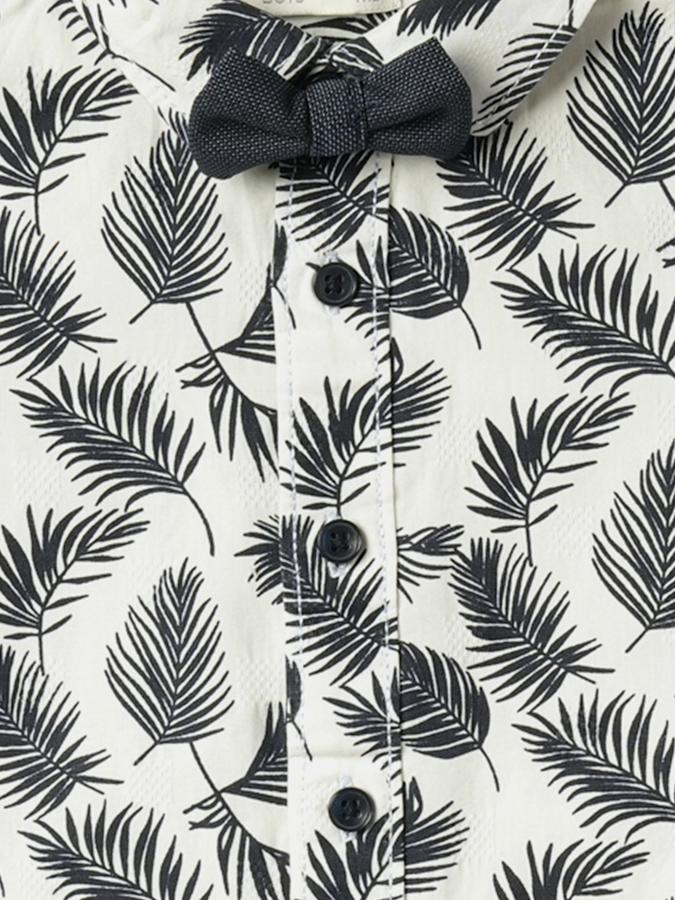 Boys Regular Fit Short Sleeve Spread Collar Shirt