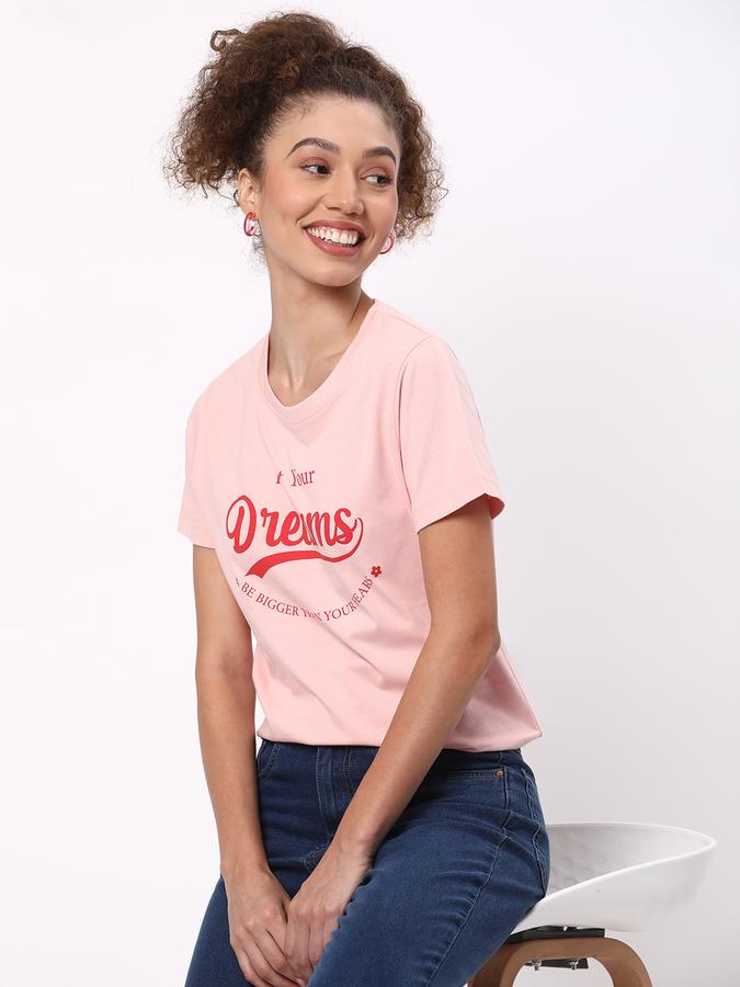 Women Regular Fit Round-Neck T-Shirt image number 0
