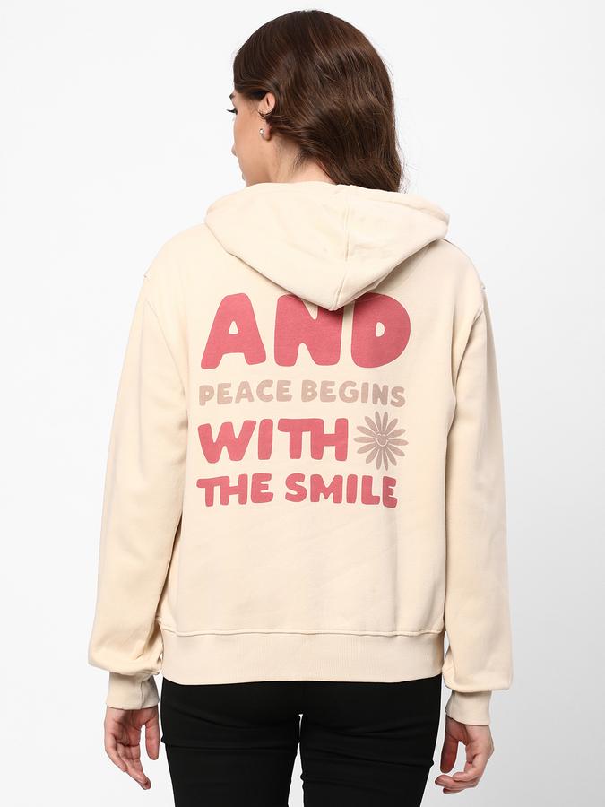 Women Typographic Print Hoodie image number 2