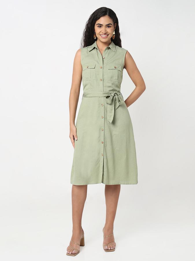 R&B Women A-line Below Knee Dress  image number 1