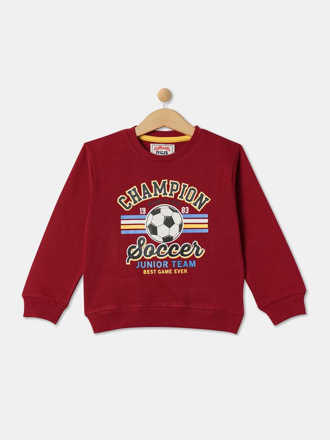Boys Graphic Print Round-Neck Sweatshirt image number 0