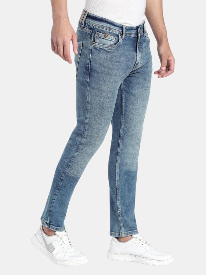 R&B Blue Slim Fit Men Mid Rise Jeans