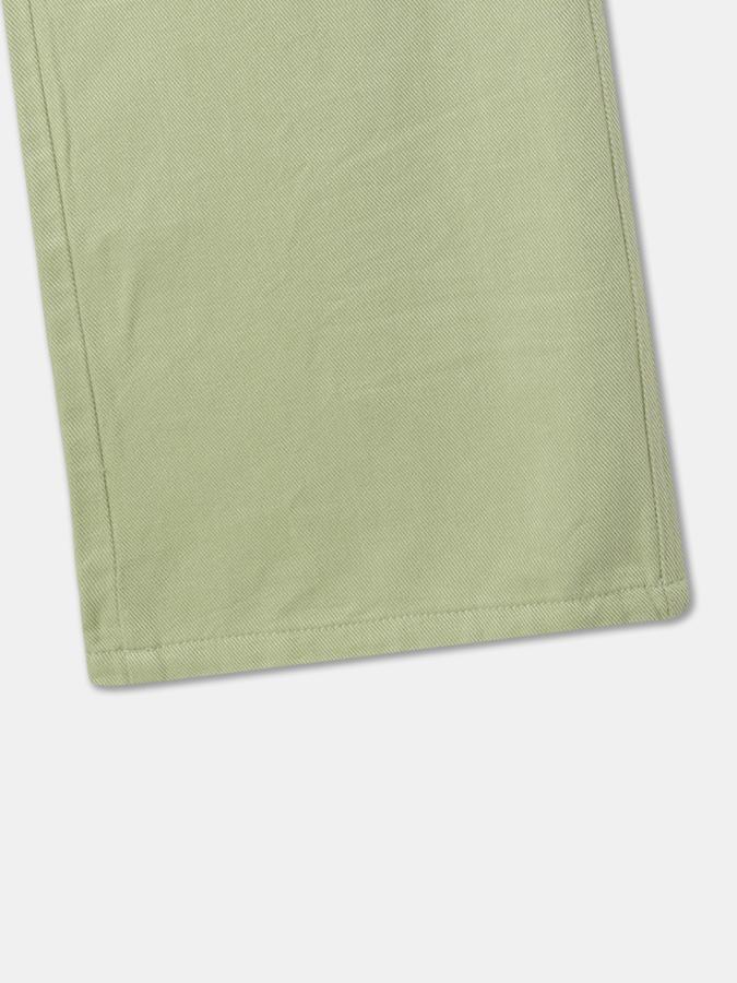 Girls Cotton Blend Wide Leg Elastic Waist Pockets Trousers