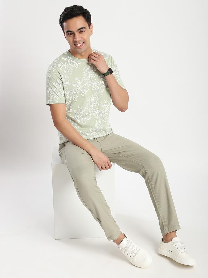 Men Cotton Regular Fit Crew Neck Graphic T-shirt