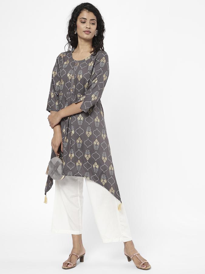 R&B Women Grey Kurtas image number 1