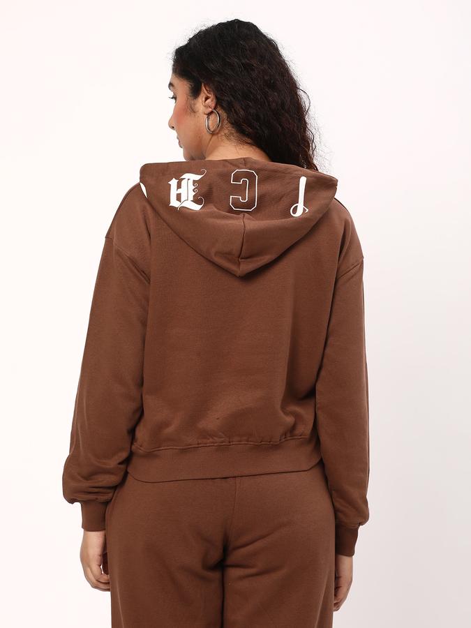 Women Typographic Print Hoodie image number 2
