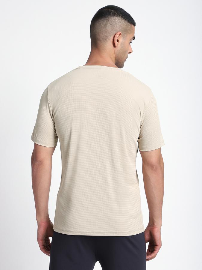 R&B Men's Beige Printed T-Shirt