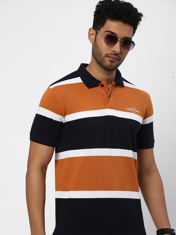 R&B Men's Striper Polo image number 0