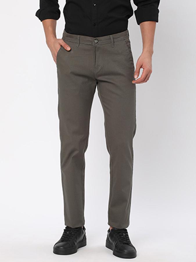 R&B Men Green Casual Trousers image number 0