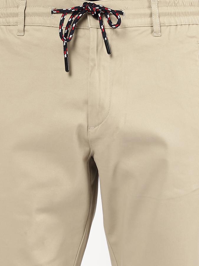 R&B Men Beige Casual Trousers image number 3