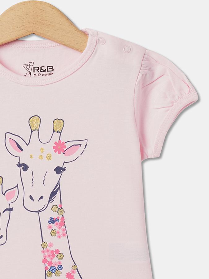 Girls Graphic Print Regular Print Round-Neck T-Shirt image number 2