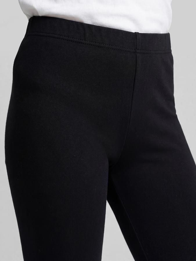 R&B Black Solid Girls Leggings