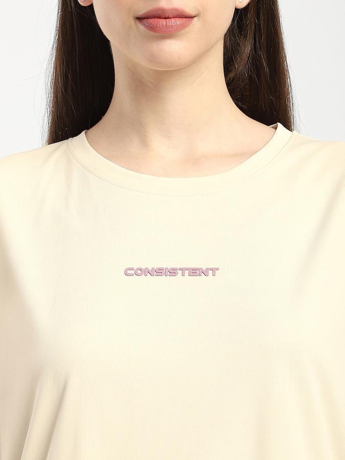 Women Polyester Regular Fit Round Neck Graphic Top