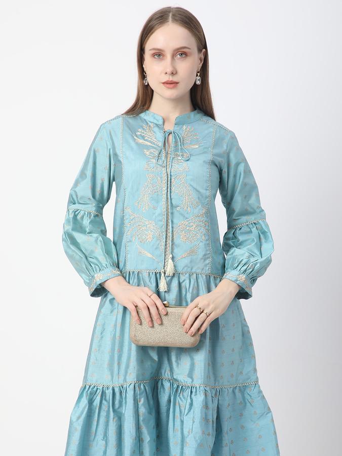 Women Viscose Embroidered A-Line Ethnic Dress