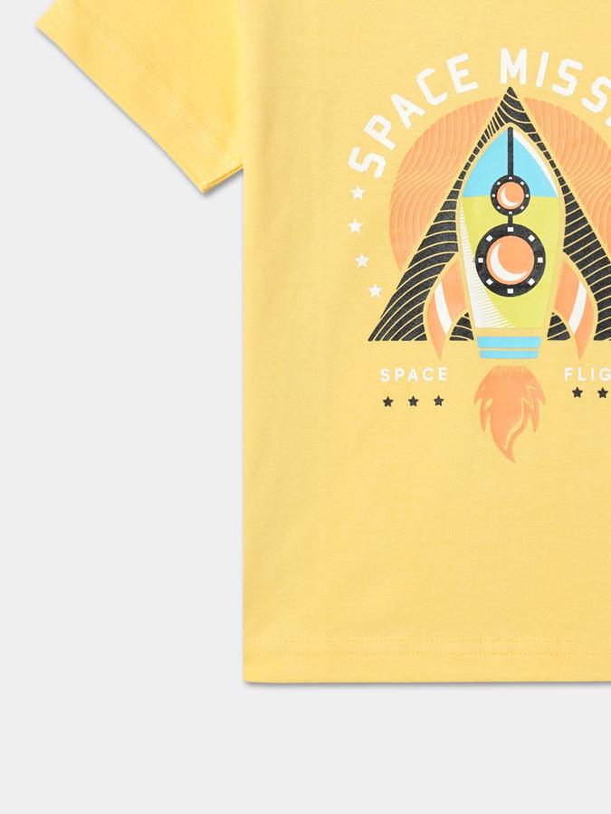 Boys Graphic Print Crew-Neck T-Shirt image number 3