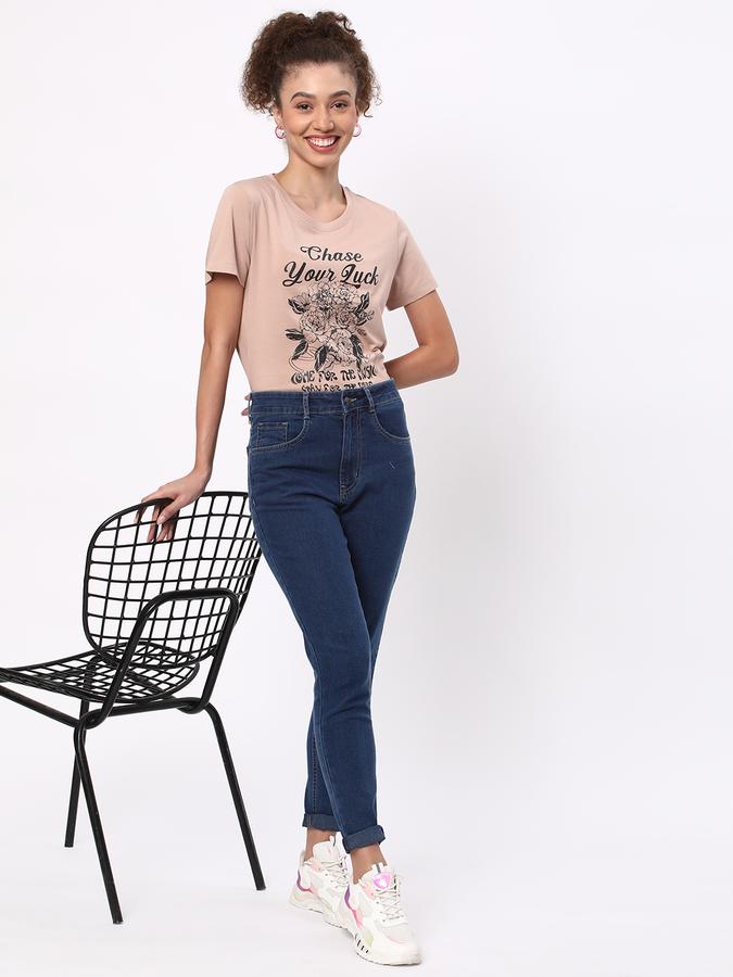 Women Regular Fit Round-Neck T-Shirt image number 1