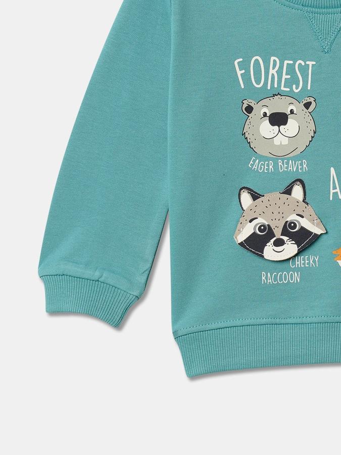 Boys Relaxed Fit Full Sleeve Crew Neck SweaT-Shirt