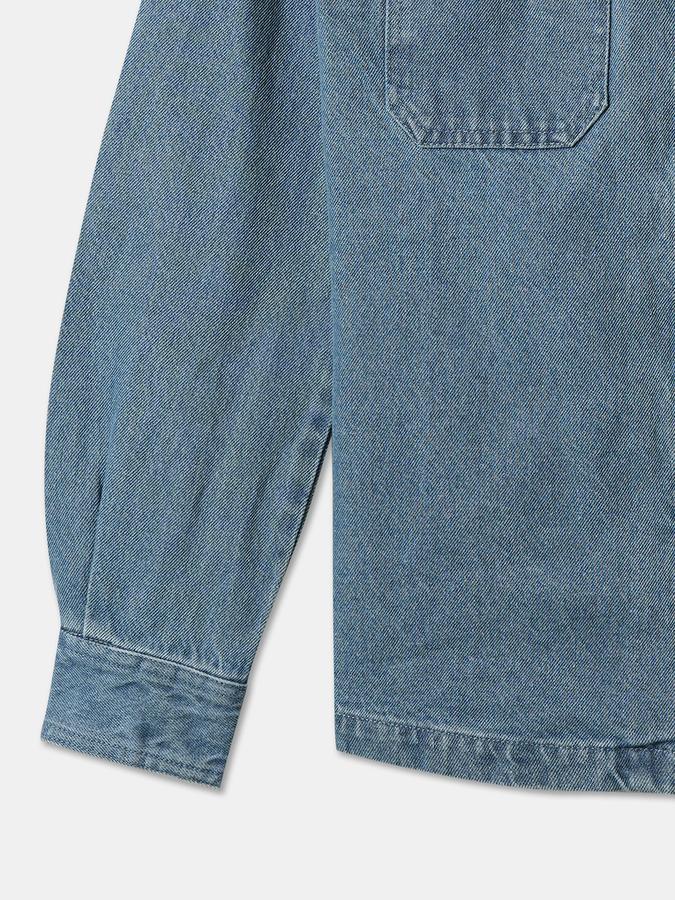 Boys Denim Hooded Zip Up Colorblock Jacket