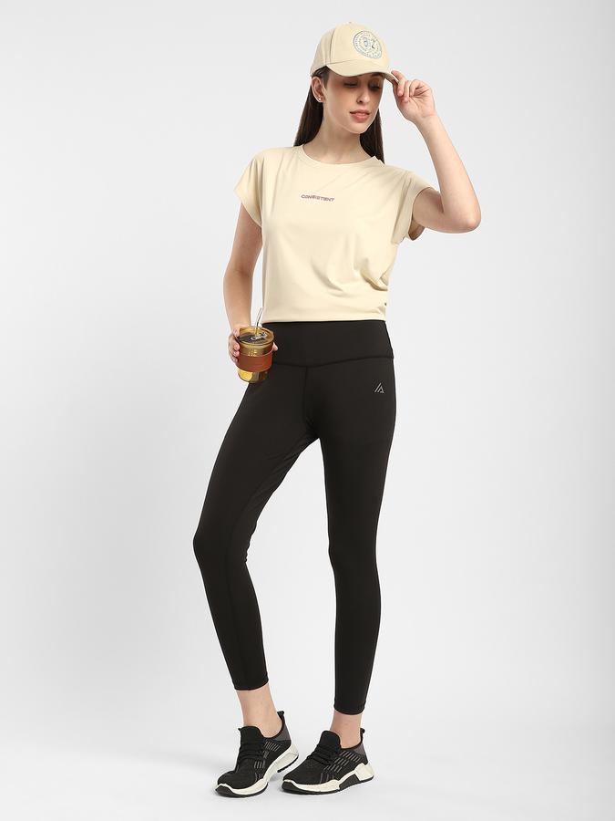 R&B Women Black Solid Leggings