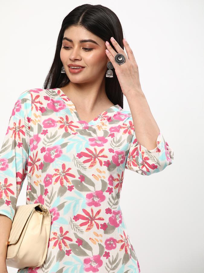 Women Micro Print Kurta image number 0