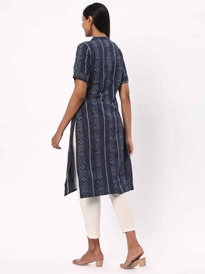 Women Printed Straight Kurta image number 2