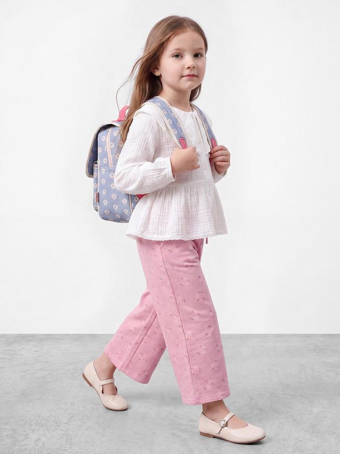 R&B Girls Pink Floral Printed Pants