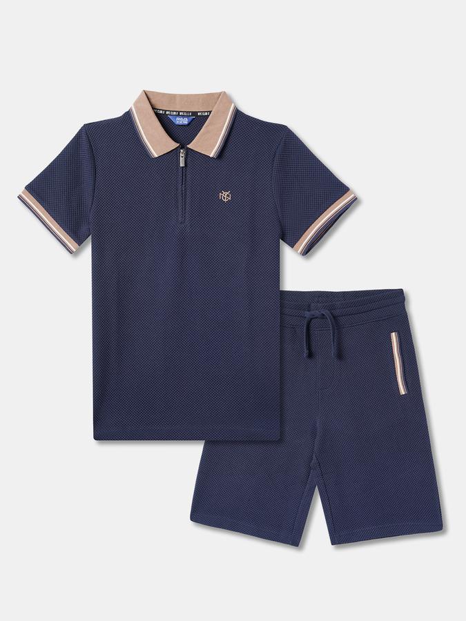 Boys Ribbed T-Shirt & Shorts Set image number 0