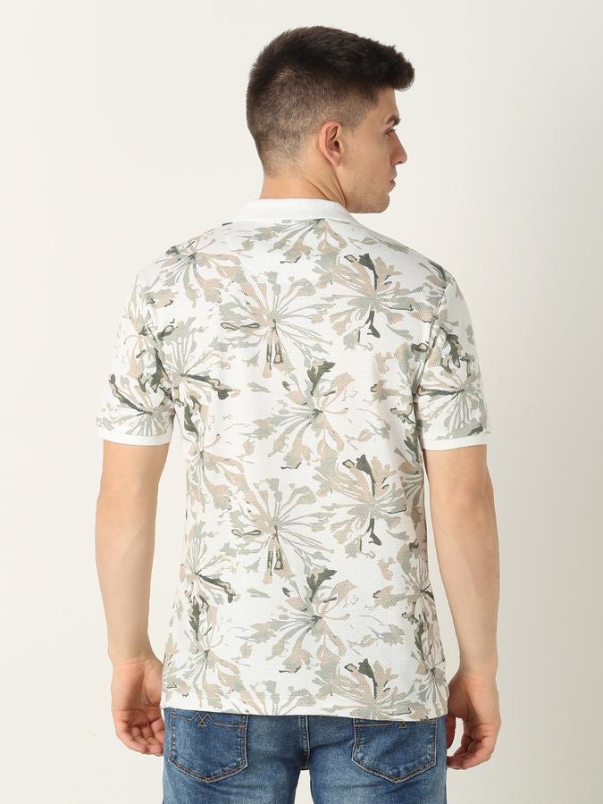 Men Printed Regular Fit Polo T-Shirt image number 3