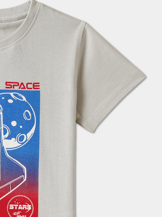 R&B BOYS PRINTED REGULAR GRAPHIC TEE image number 2