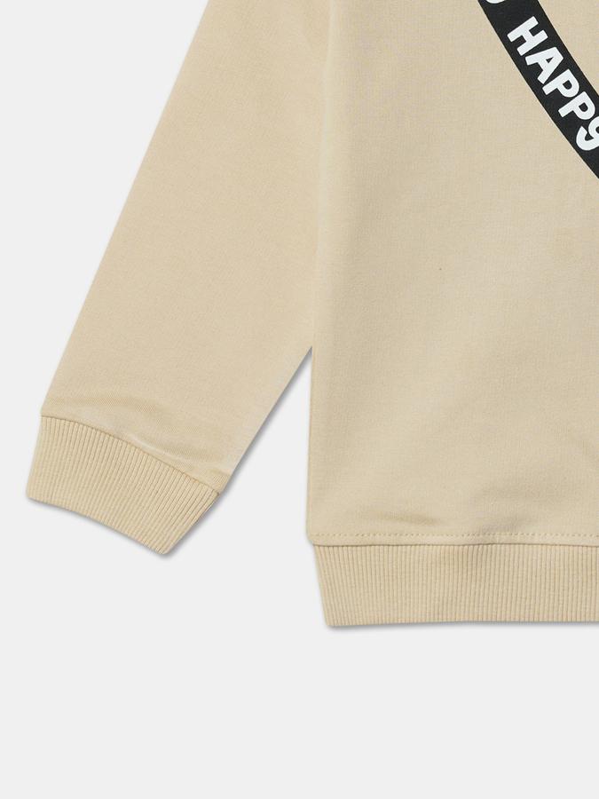 Boys Cotton Regular Fit Crew Neck Graphic Sweatshirt