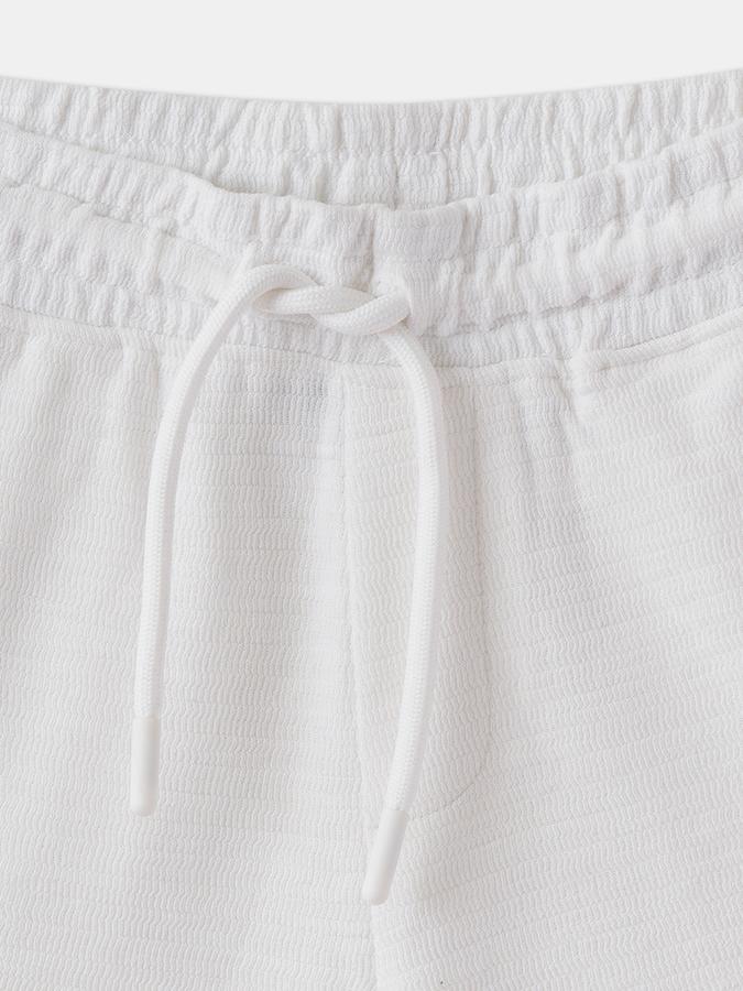 Boys Cotton Relaxed Fit Drawstring Waist Clean Hem Shorts