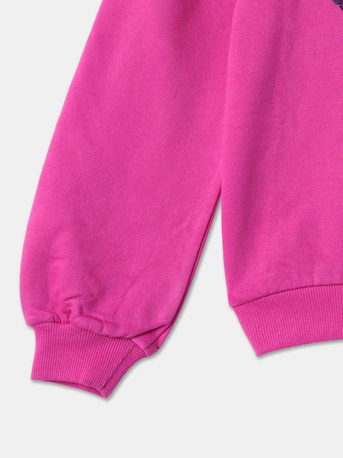 Girls Embellished Round-Neck Sweatshirt image number 3
