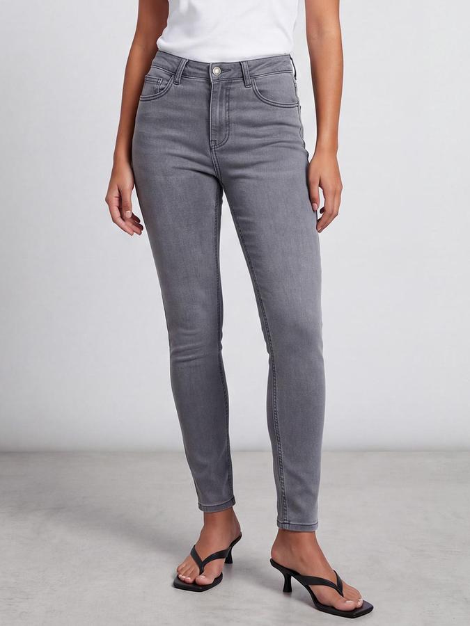 R&B Women Dark Grey High-Rise Denim Jeans