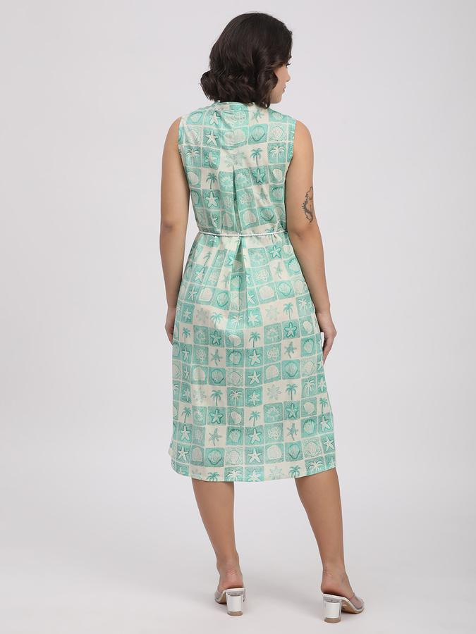 R&B Women's Beige Printed Dress