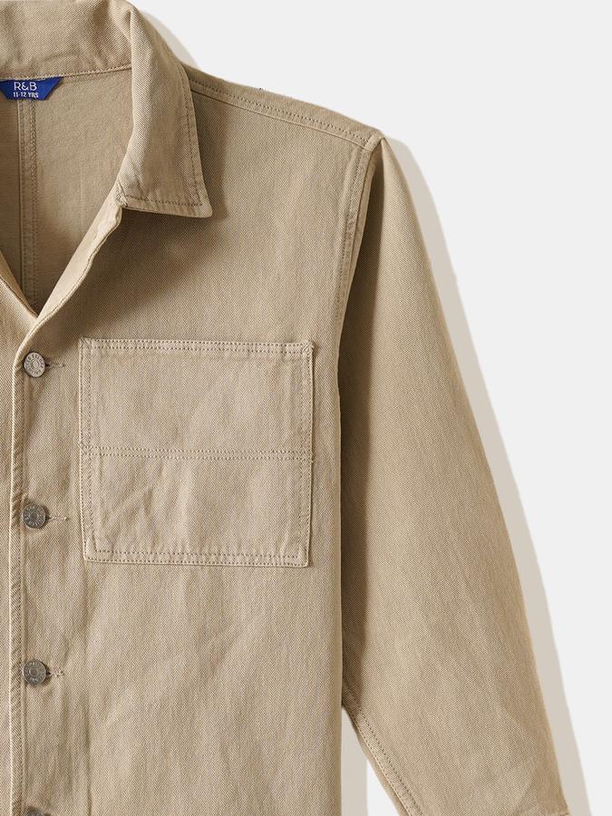 Boys Cotton Regular Fit Long Sleeve Solid Shirt