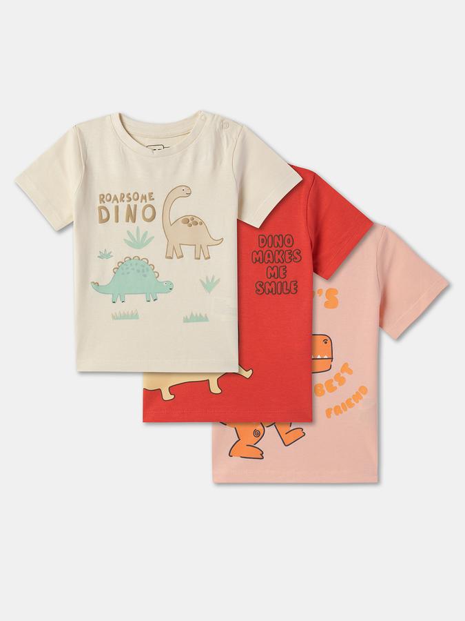 Pack of 3 Boy Graphic Print Round-Neck T-Shirts
