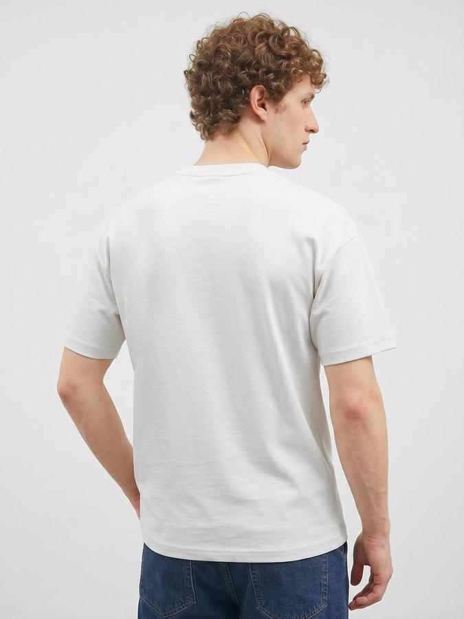 R&B Beige Men Solid Short Sleeves Tshirt